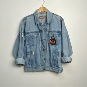 Destroyed Denim Wrangler Jacket with HD Patches